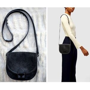 LOEFFLER RANDALL "Rider" Festival Suede Adjustable Strap Crossbody Saddle Bag